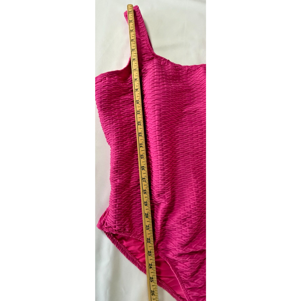 Lands' End Pink One Piece Swimsuit Women’s 22W Tugless Textured Chlorine Resist - Picture 5 of 5